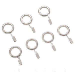 2 sets, NWT Cambria® Craft Clip Rings in Brushed Nickel (Set of 7)